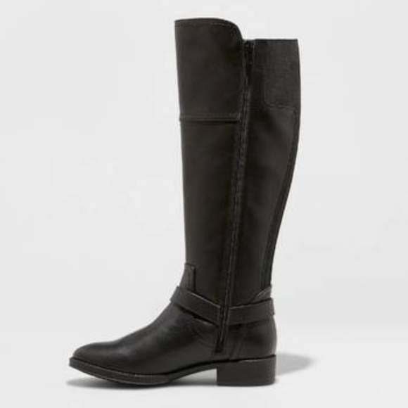 NEW! Merona Adaline Tall Riding Boots - Black - Picture 2 of 3